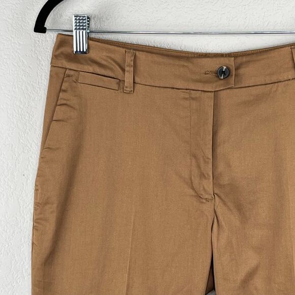 H & M Brown Slim Mid Rise Capri Chino Pants NWOT Size 6 - Picture 5 of 12